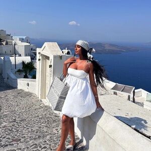 Zara dress mini crochet balloon embroidered white boho vacation casual summer